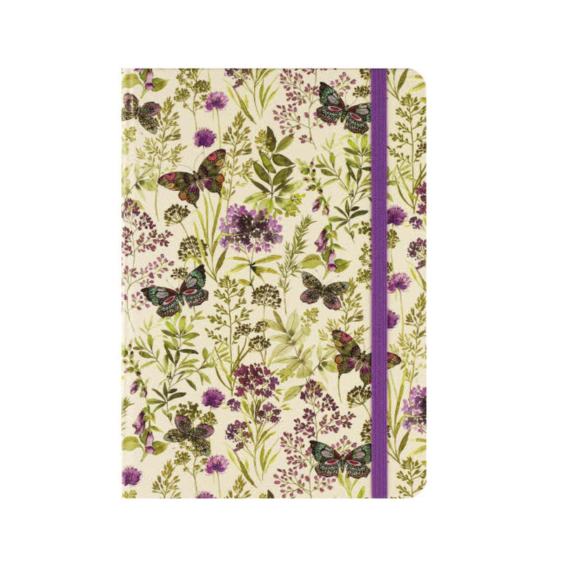 Journal Hard Cover Small - Amethyst Butterflies