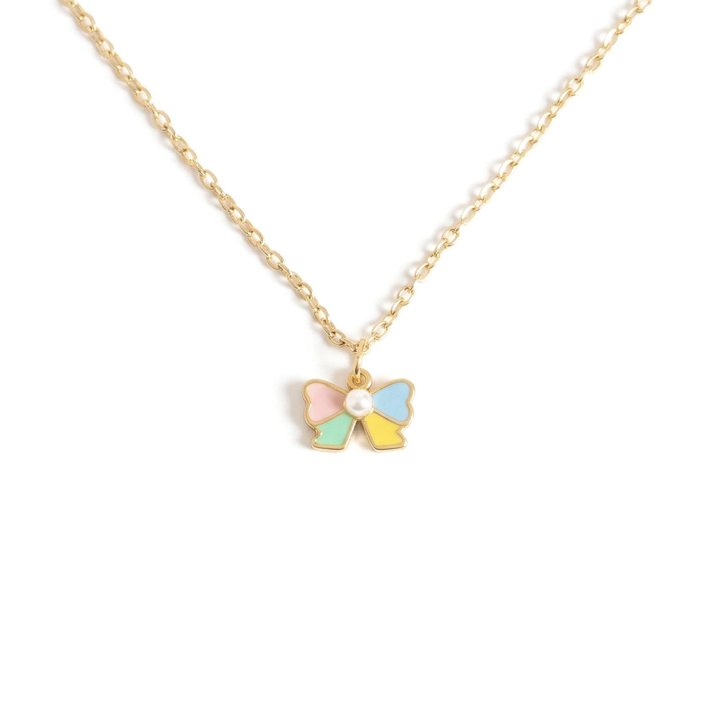 Kids Necklace Gold Plated - Bow