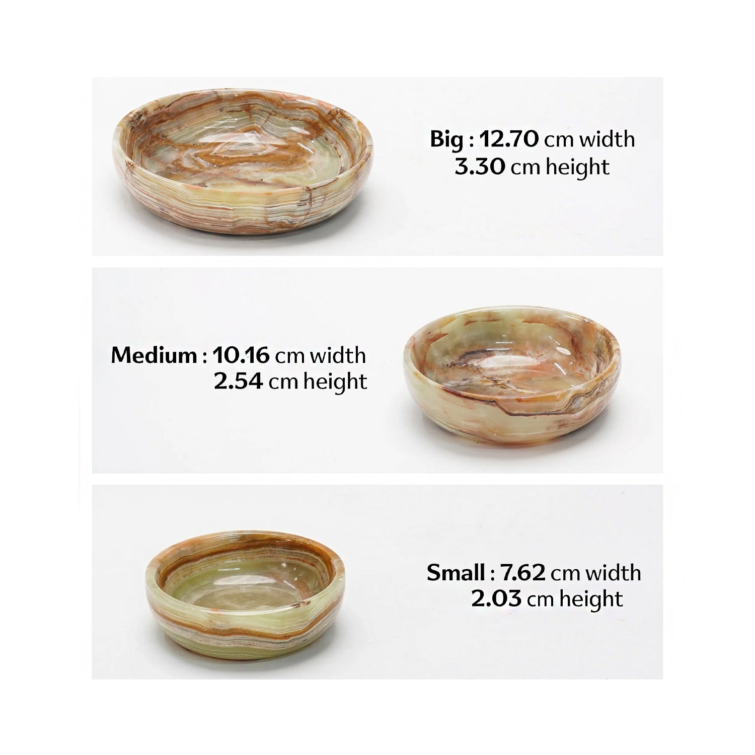 Bowl Set 3 Marble - Green