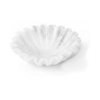 Bowl Marble Ruffle 20cm - White