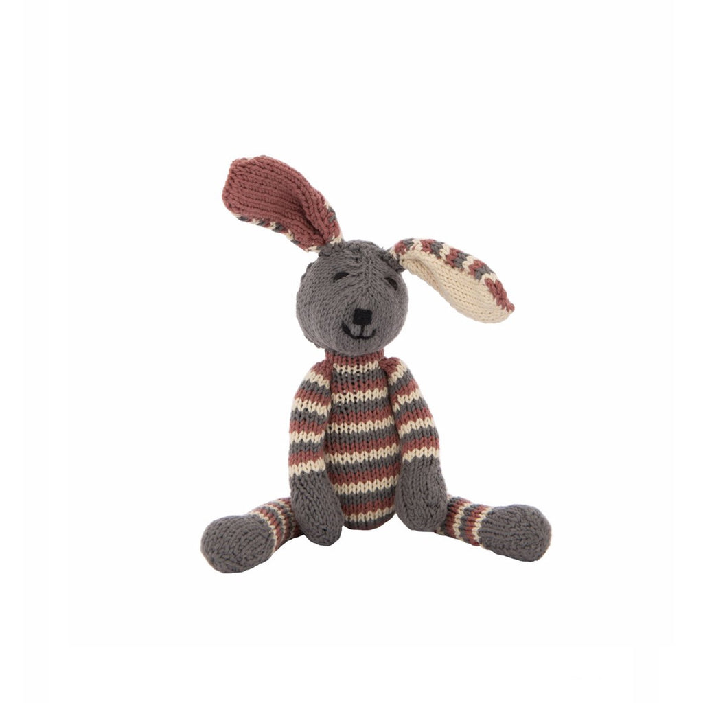 Knitted Stripey Bunny Organic Cotton