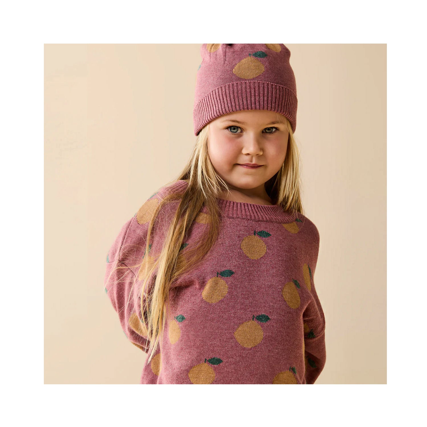 Clementine Organic Knitted Jacquard Jumper