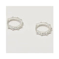 Earring Granulated Huggie - Silver Plated - Np