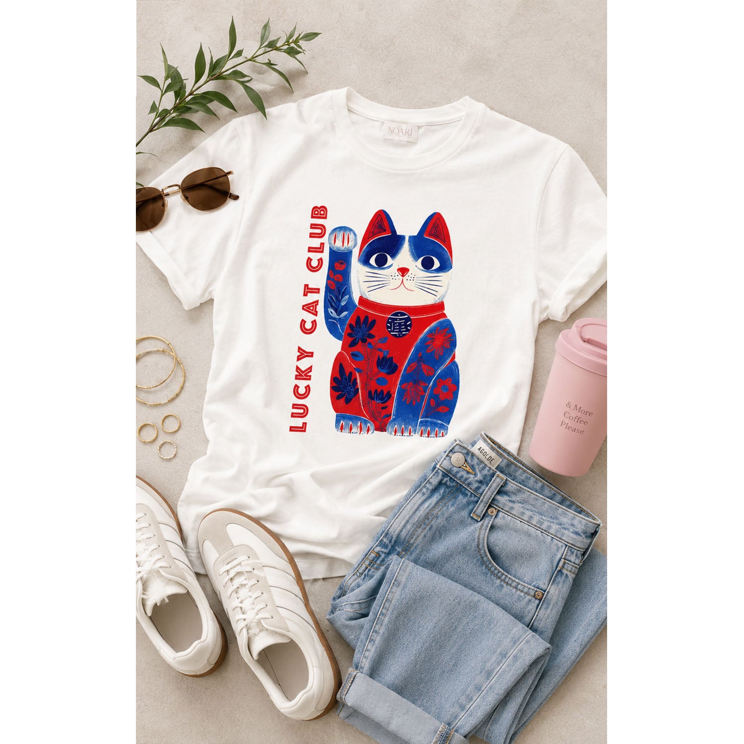 TShirt White - Lucky Cat Club