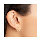 Earring Granulated Huggie - Silver Plated - Np