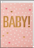 Card Baby Girl gold foil