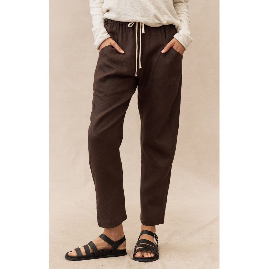 Pant Luxe Linen Chocolate