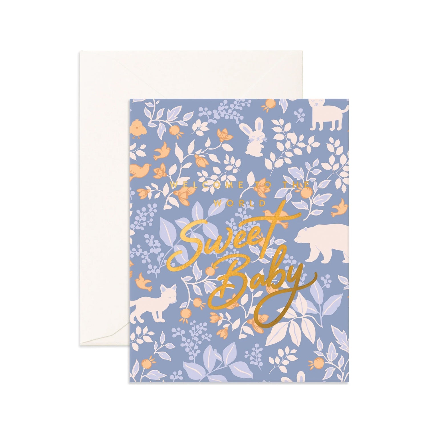 Card Welcome Sweet Baby Cornflower