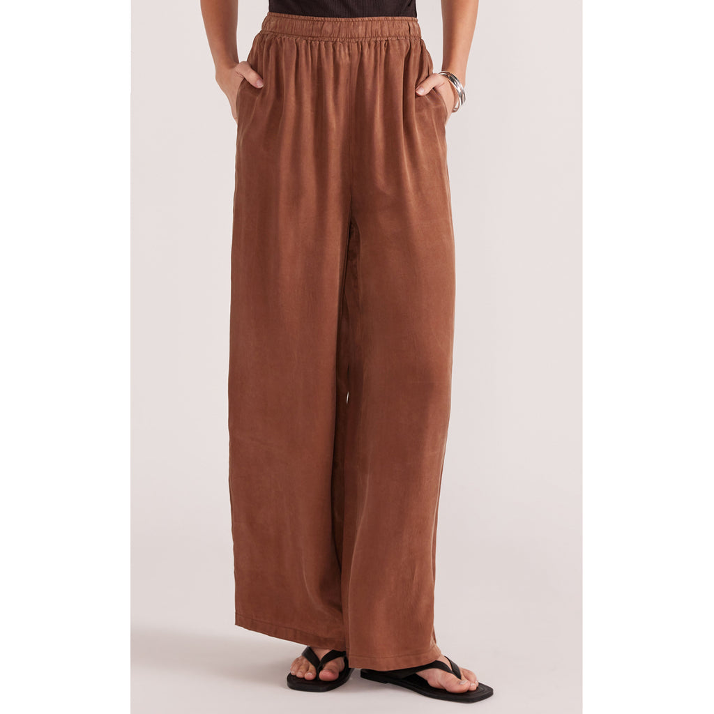 Pants Finn Cupro Relaxed - Mocha