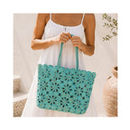 Tote Corallo Crochet - Green Aegean