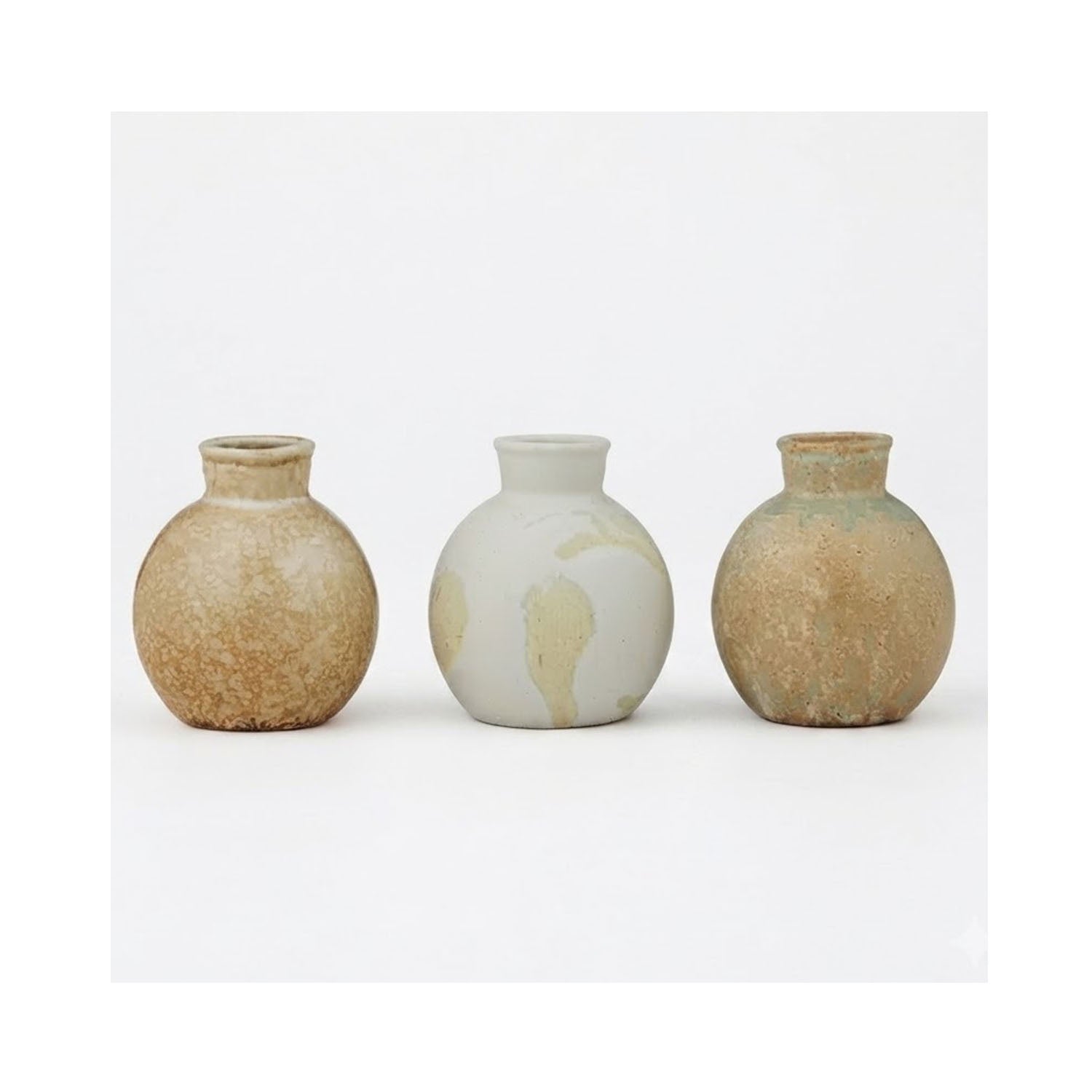 Vase Dale Ceramic 9.5x11cm Nat 3 Asst