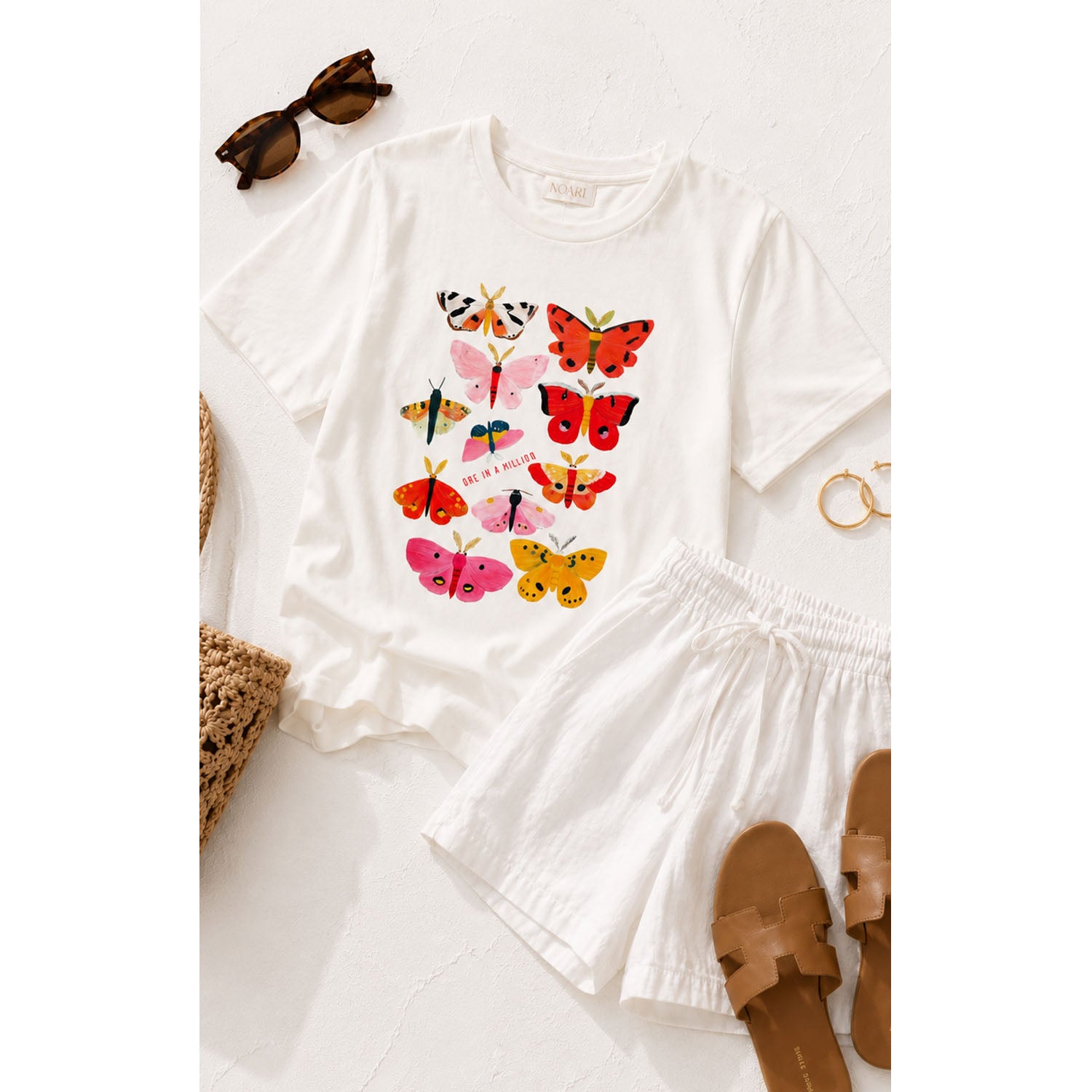 TShirt White - Butterflies ONE IN MILLION