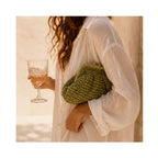 Clutch Elody Straw - Matcha