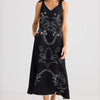 Dress Deira - Black & White Embroidery