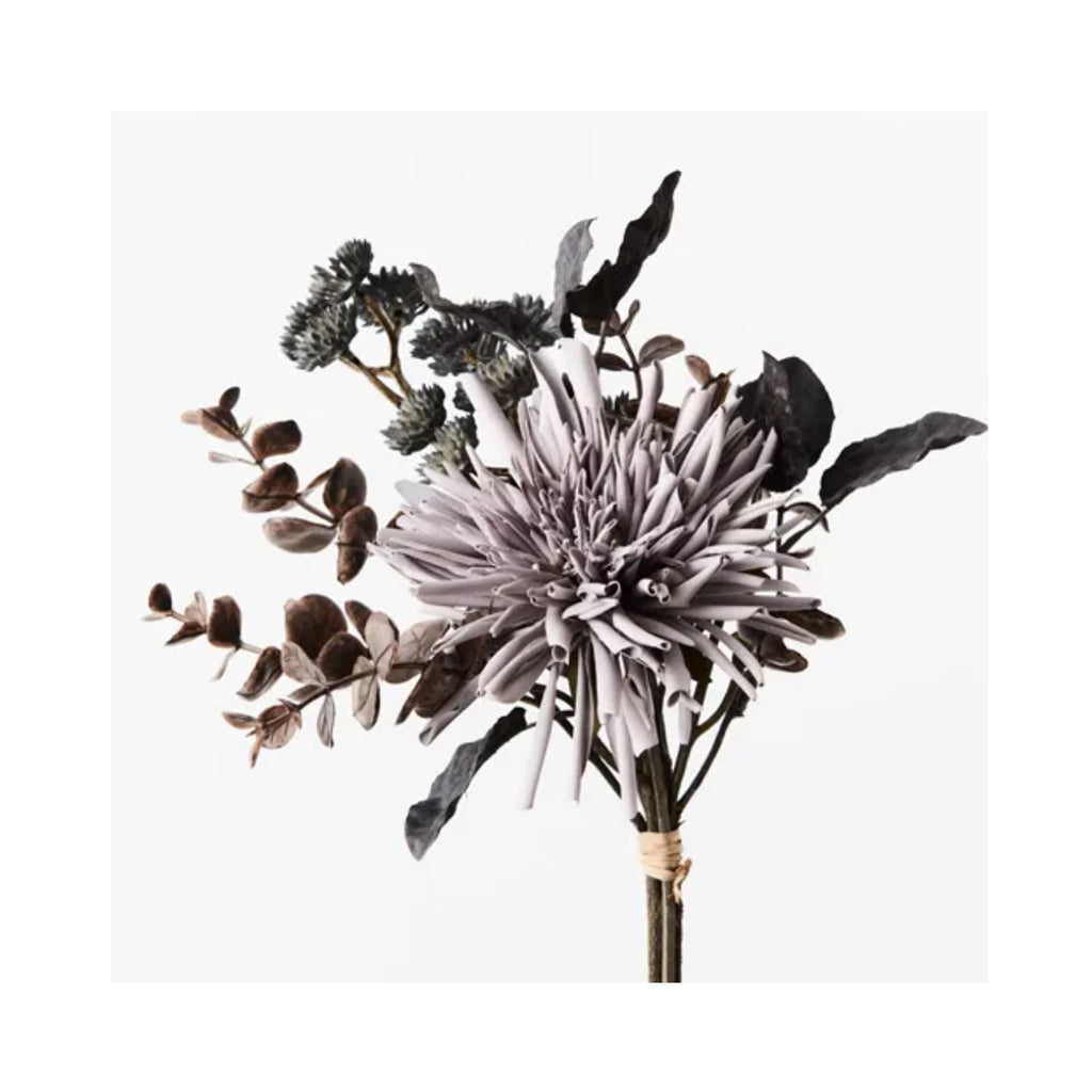 Faux Dahlia Mixed Bouquet - Grey