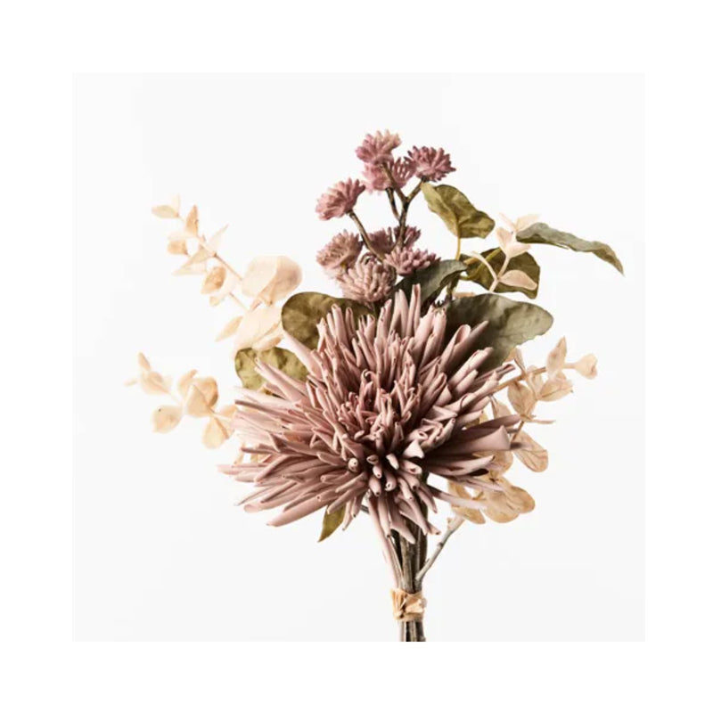 Faux Dahlia Mixed Bouquet - Dusty Pink