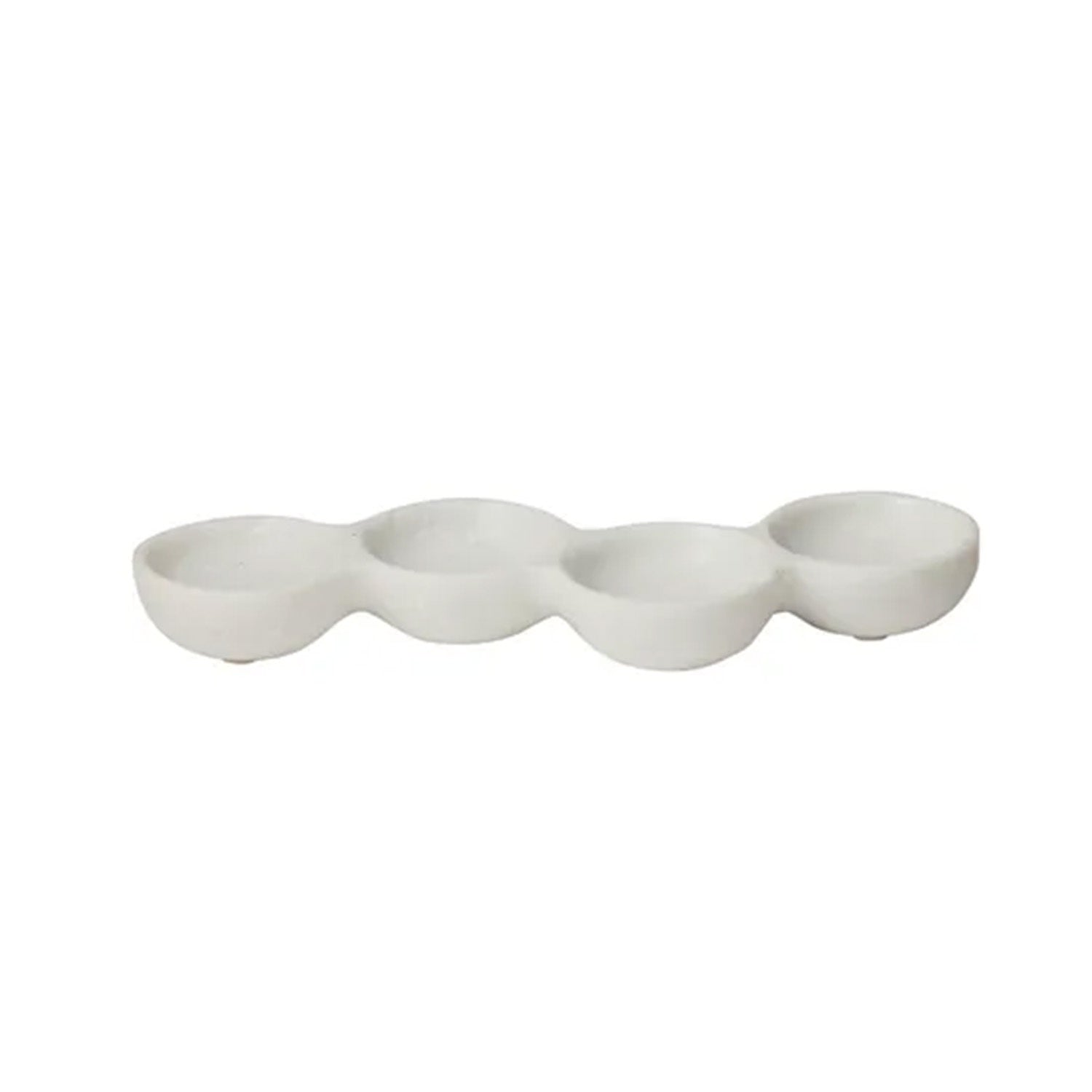 Dish Serving Mara Marble 35cm - White