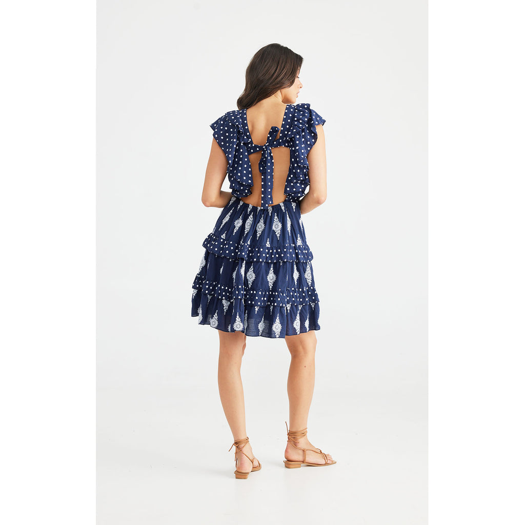 Dress Kiki - Navy Embroidery
