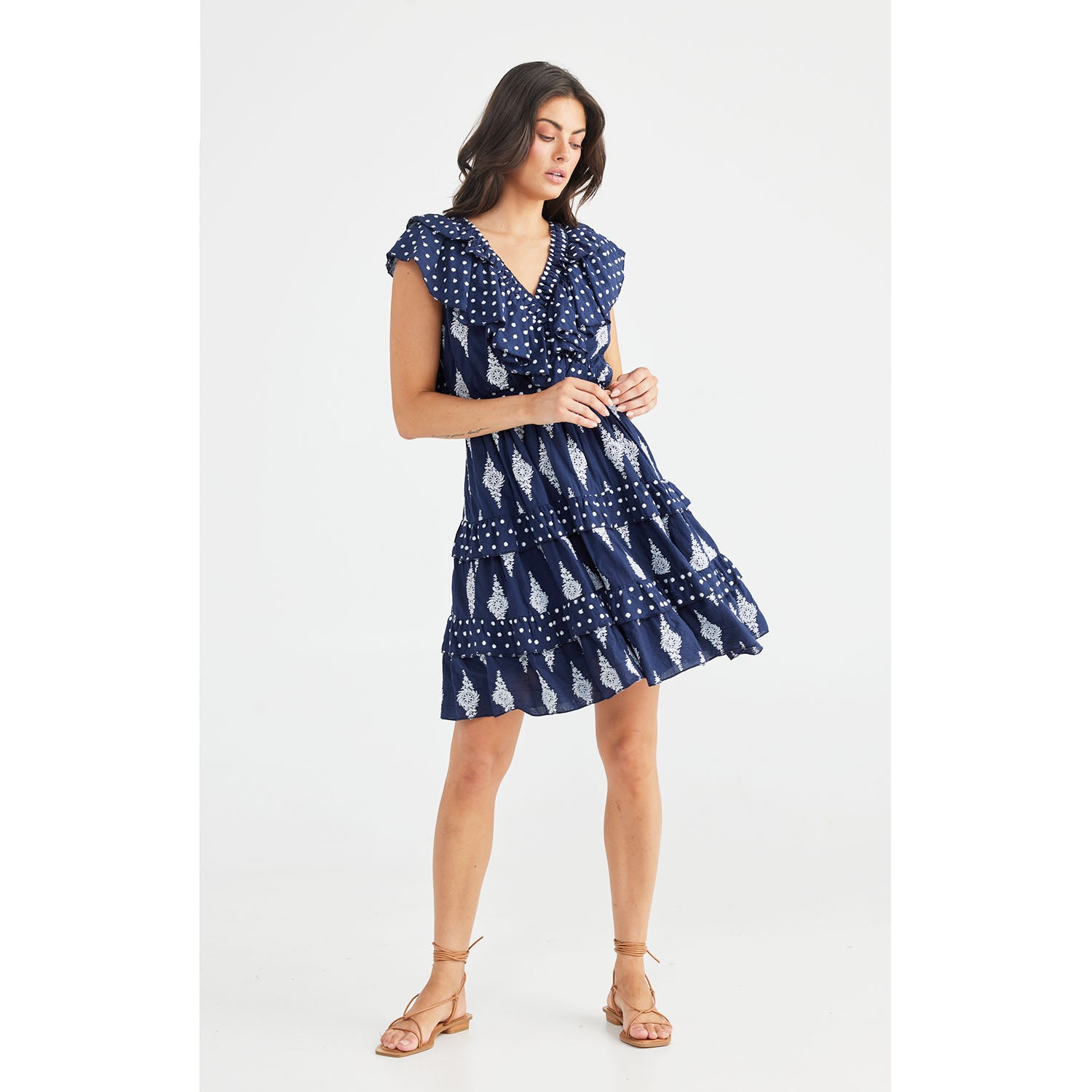 Dress Kiki - Navy Embroidery