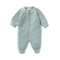 Baby Knitwear Duck Egg Growsuit