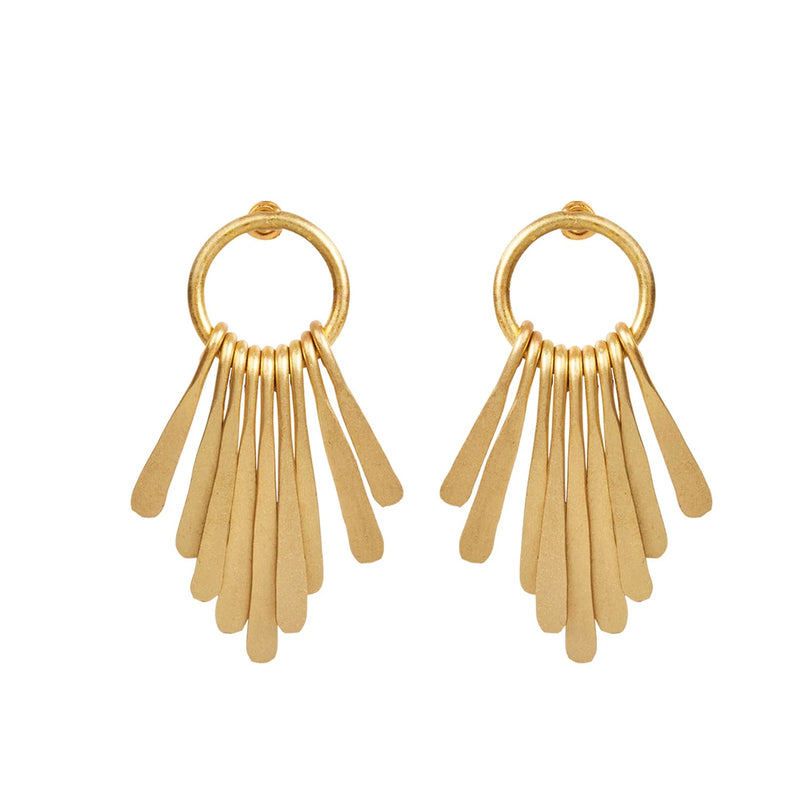 Earring Aphrodite - Gold Fan