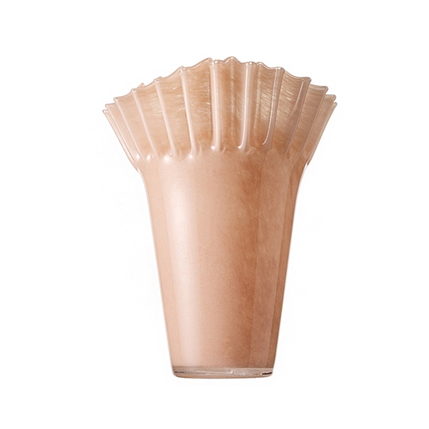 Vase Tousle Fluted 29cm - Pink Salt