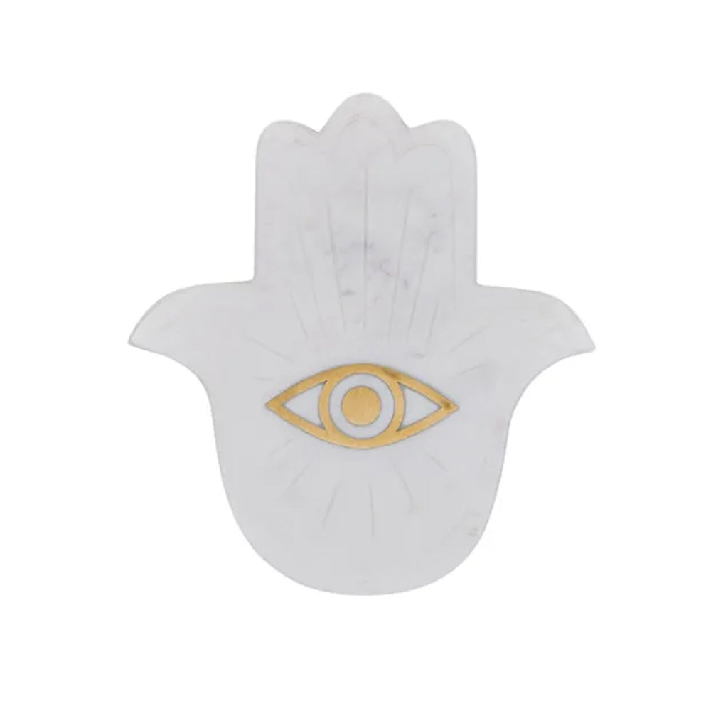 Trinket Dish Marble Inlay - Hamsa