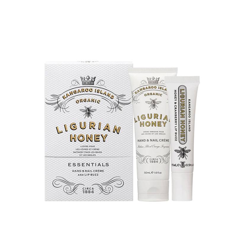 Essentials Lip Lustre + Hand & Nail Creme - Ligurian Honey