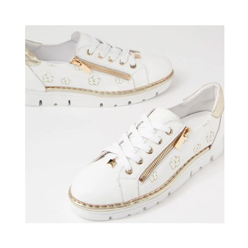 Shoe Elizah - White & Pale Gold