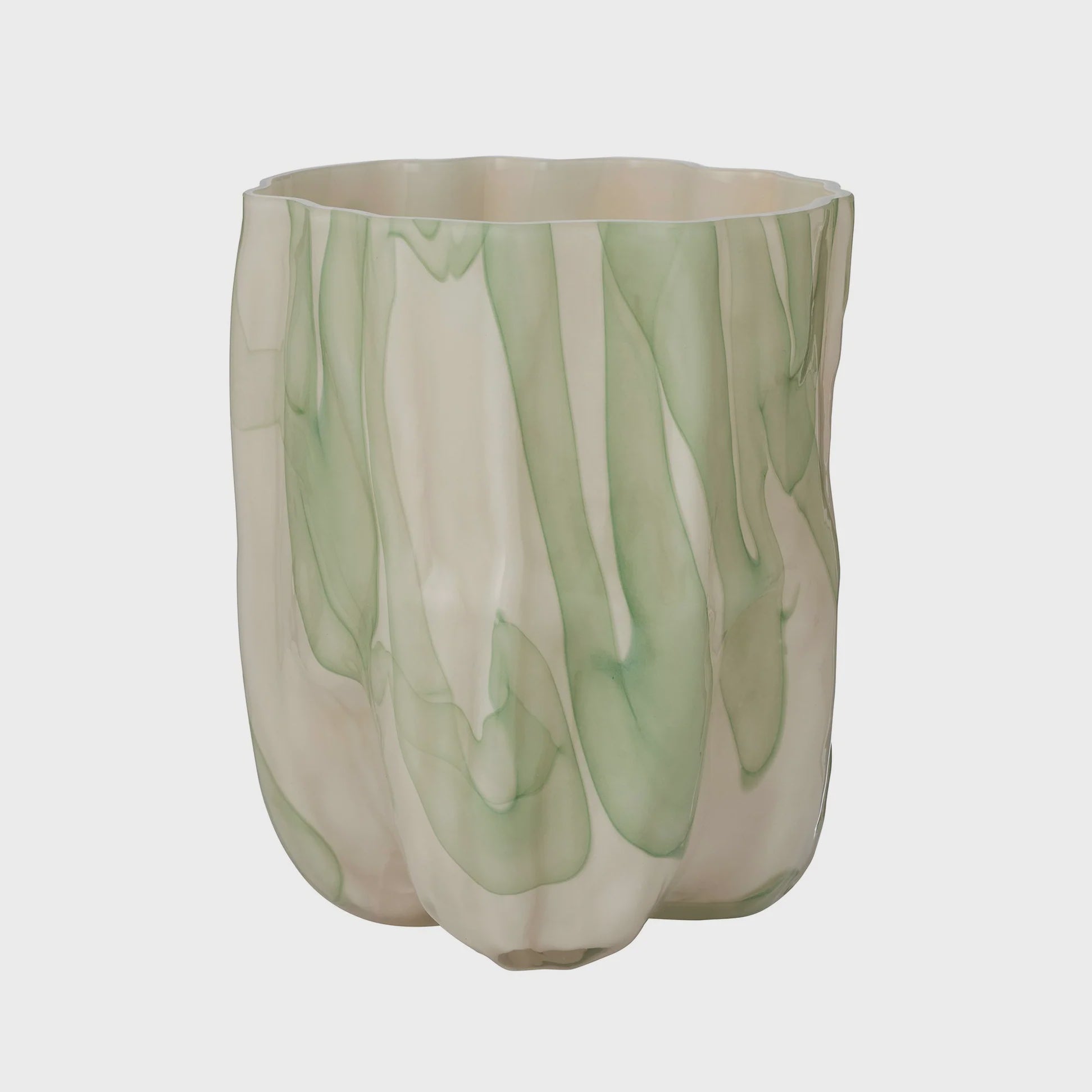 Vase - velyn Glass Vase - Peach/Green