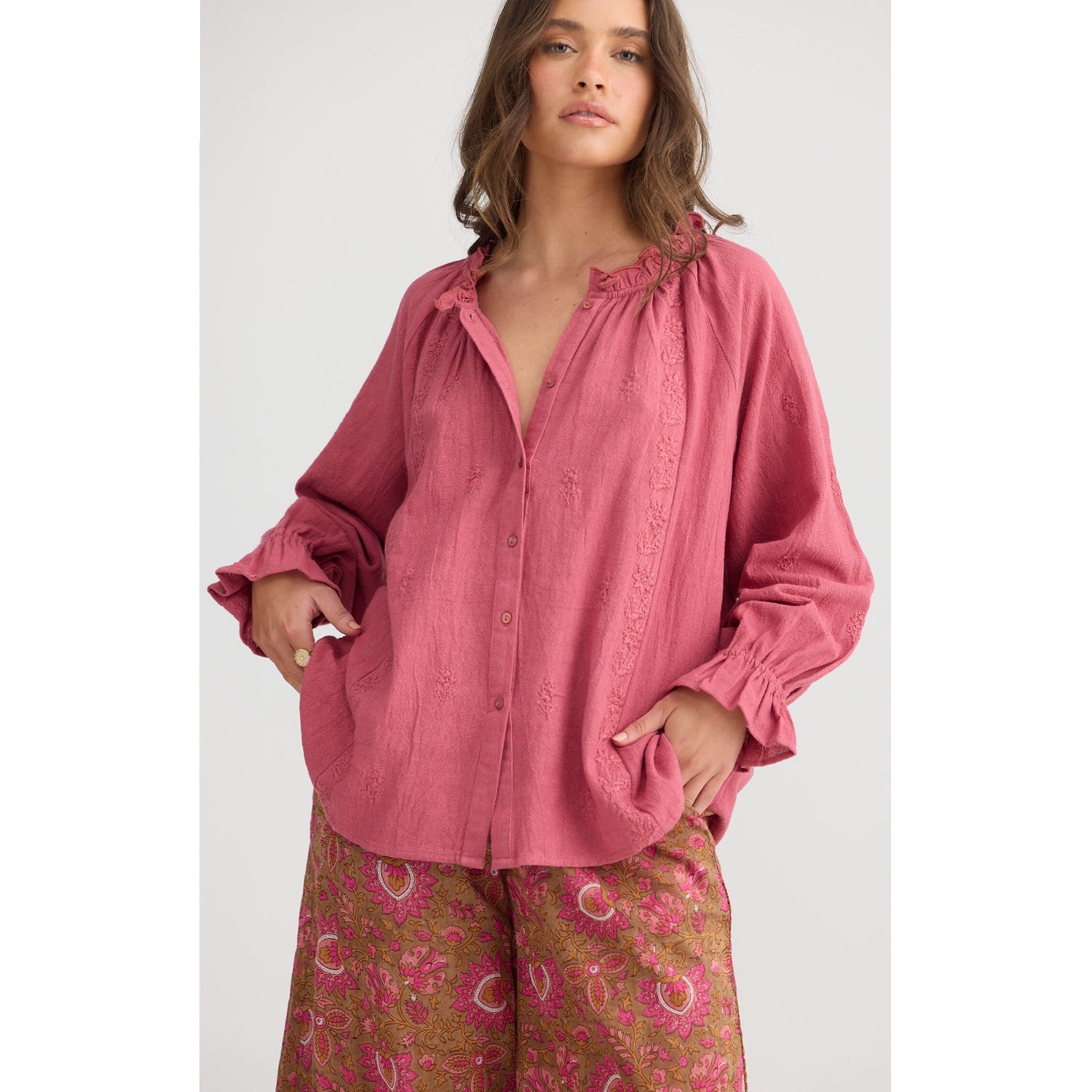Top Gemini Blouse - Rose Pink