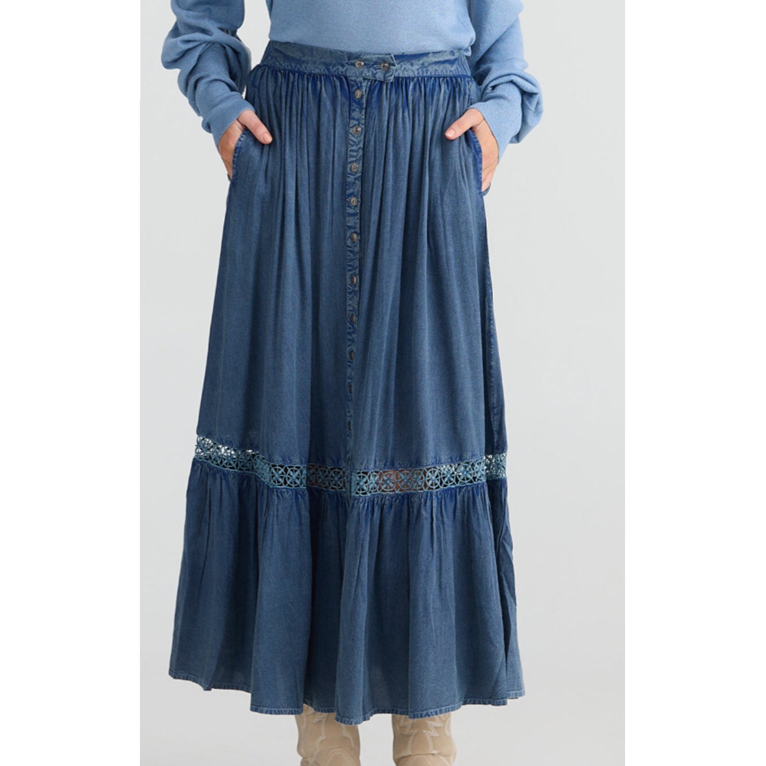 Skirt Ashleigh - Washed Denim