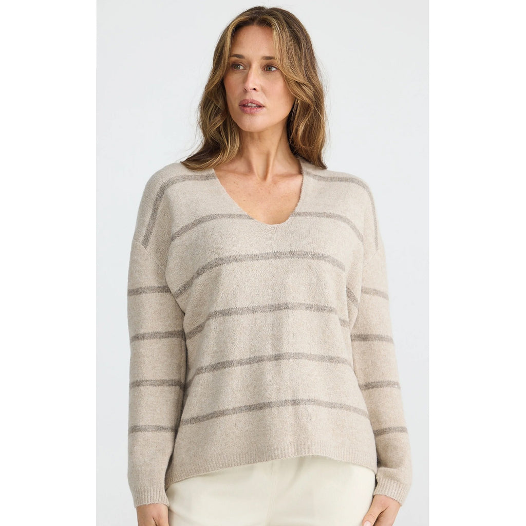 Knit Hallie - Taupe & Cocoa