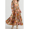 Dress Damascus Mid Sleeve - Postcard Petals