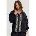 Top Cala Blouse - Black & Off White
