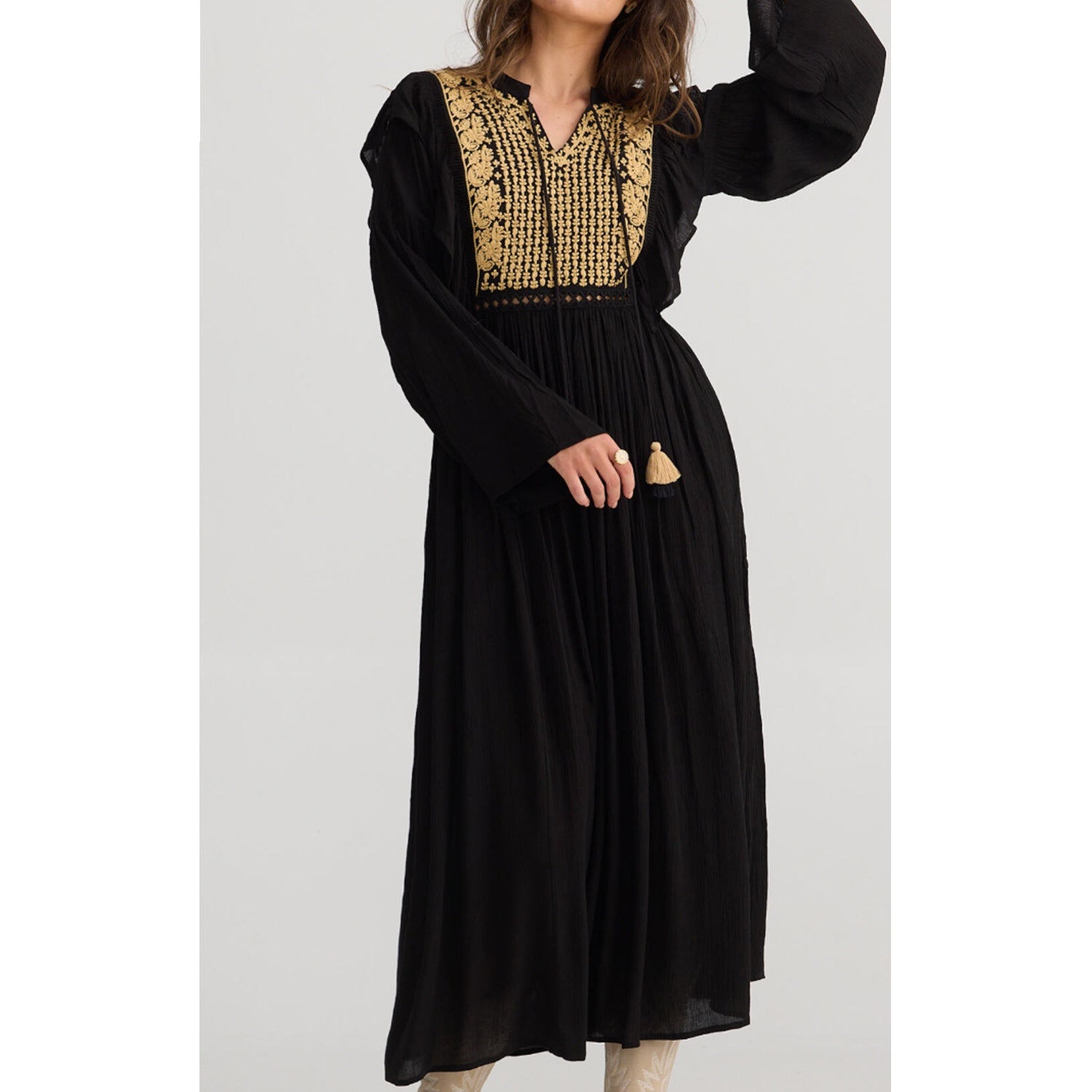 Dress Florence - Black & Natural