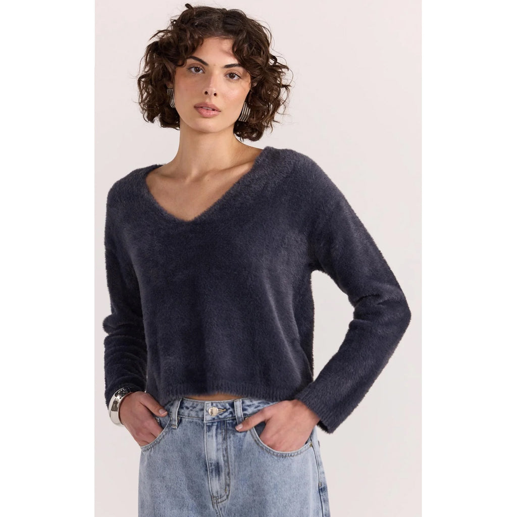 Jumper Fluffy Knit Ember - Slate