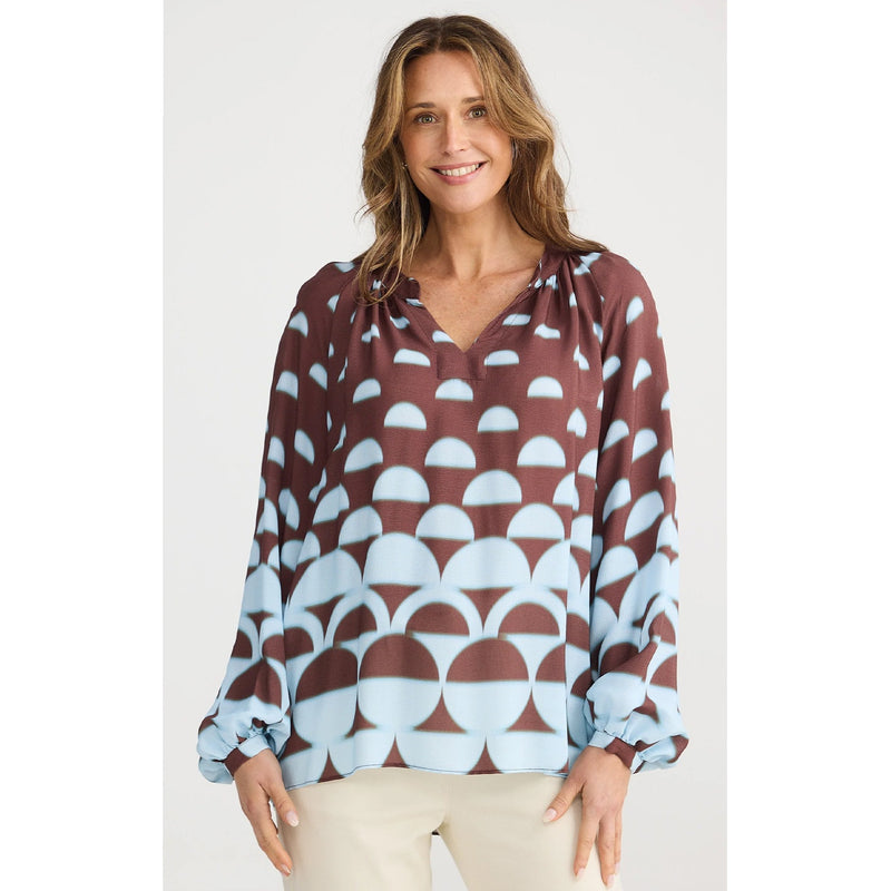 Top Diego - Blue Brown Geo