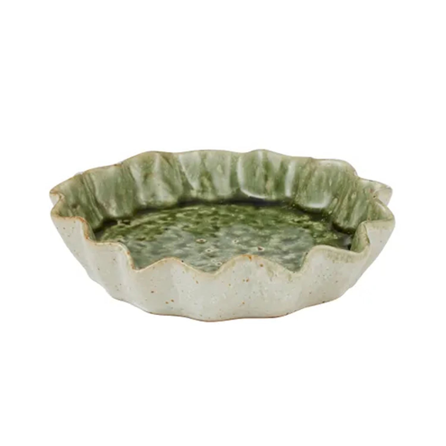 Dish Urna Ceramic 16.5x4cm Olive