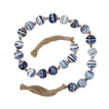 Garland Banded Glass Bead 120cm Blue/Wht