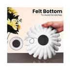 Bowl Marble Ruffle 25cm - White
