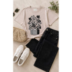 TShirt Taupe - Vase B&W