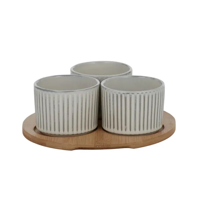 Tray & Ceramic Bowls - Wilde