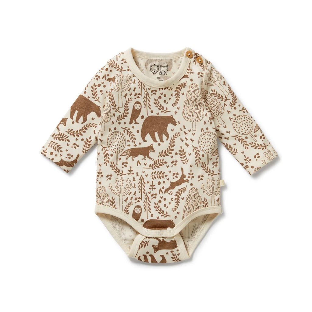 Baby Bodysuit Organic Cotton Jersey - Winter Forest