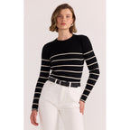 Top Freya Stripe Knit - Black & White