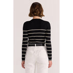 Top Freya Stripe Knit - Black & White