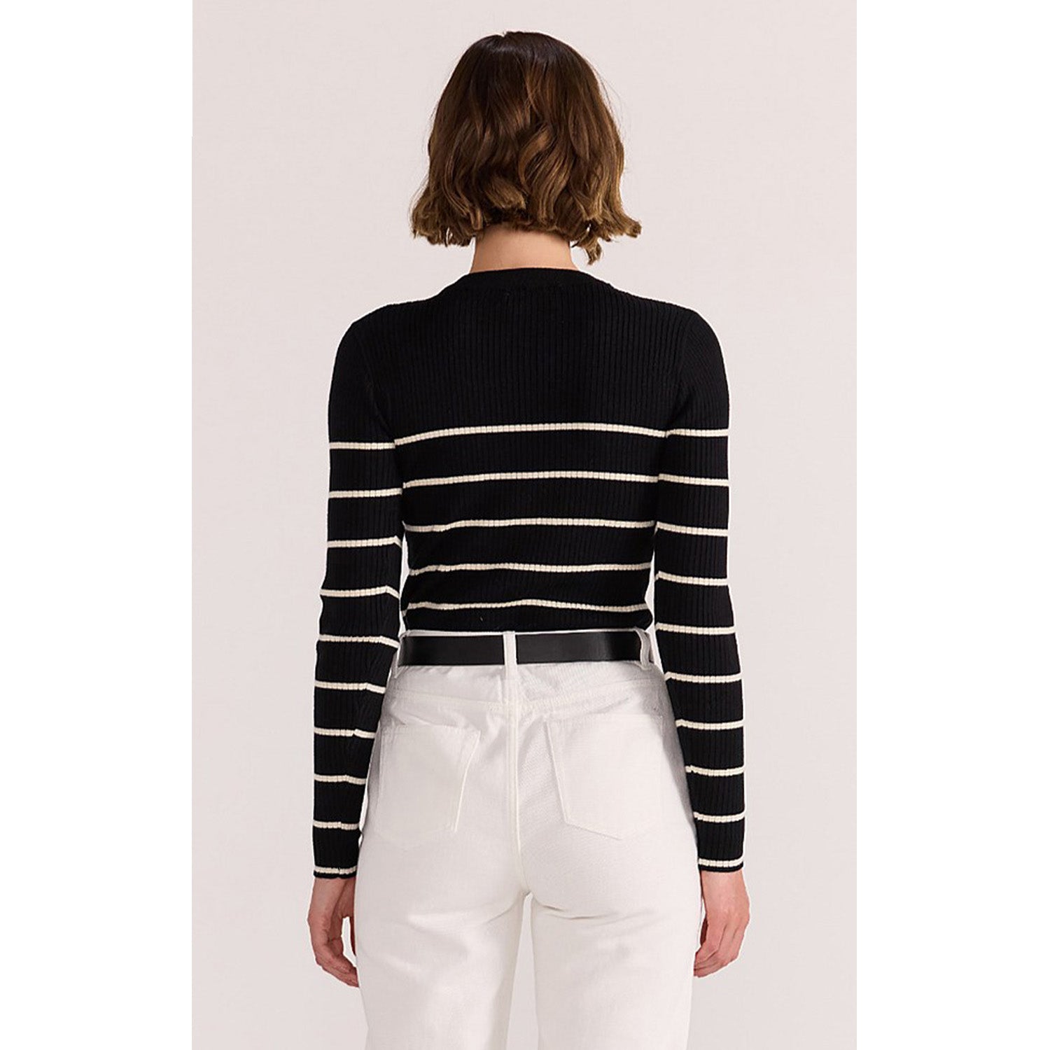 Top Freya Stripe Knit - Black & White
