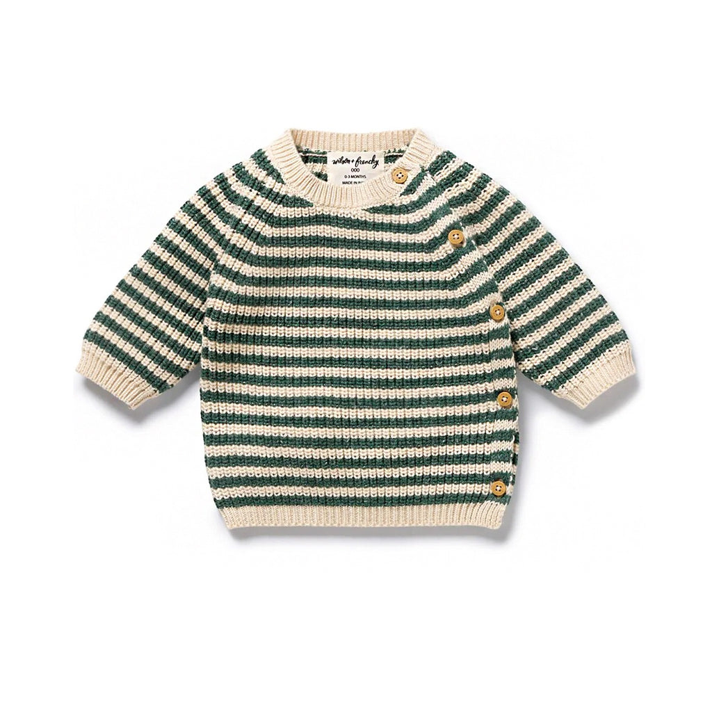Clover Organic Knitted Stripe Kimono Cardigan