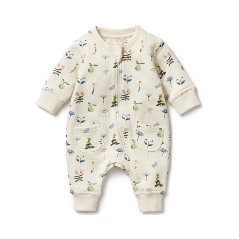 Baby Growsuit Organic French Terry - Petit Garden
