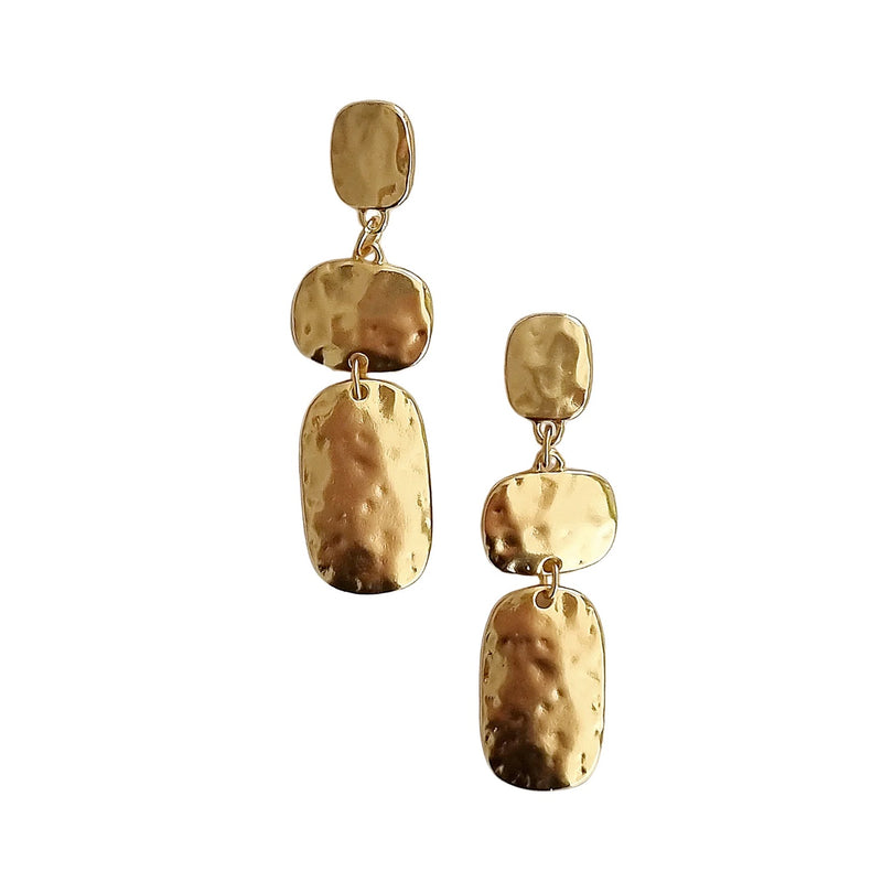 Earrings Textured Gold